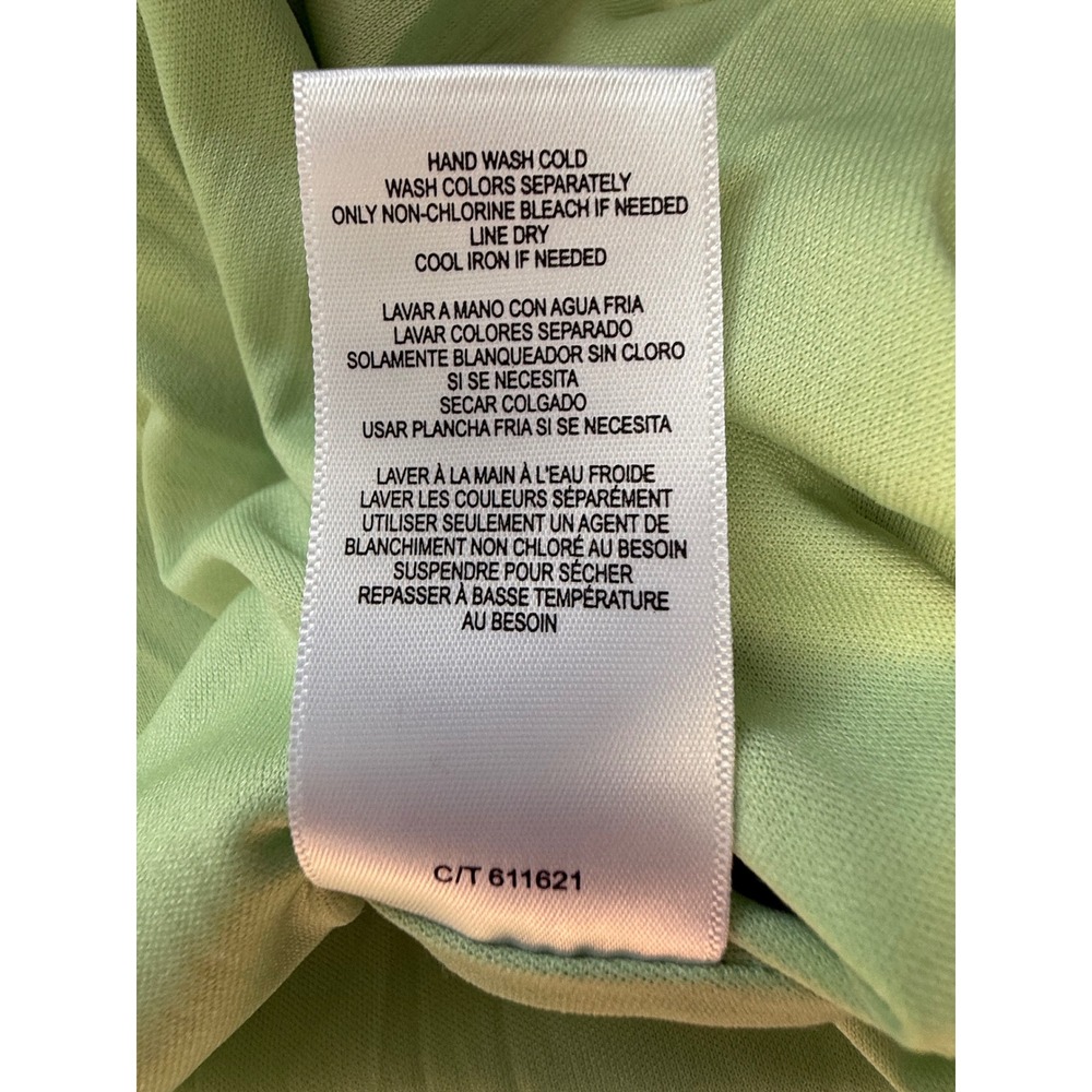 Taylor Plaid Tweed V-Neck Flounce Hem Sleeveless Mini Dress Green White Size 8 - Picture 14 of 14